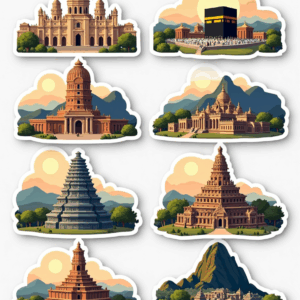 Temples & Holy Sites - Sticker Sheet v9